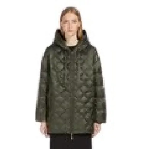 Short Quilted Goose Down Jacket Khaki , female, Sizes: XS - Max Mara - Modalova