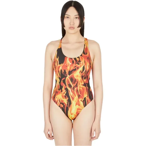 Fire Open Back Swimsuit , female, Sizes: S - Vetements - Modalova