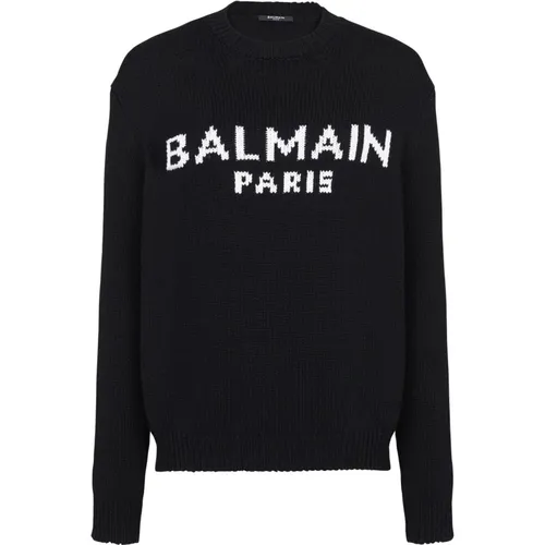 Wool Paris jumper , male, Sizes: L, M, XL, S - Balmain - Modalova