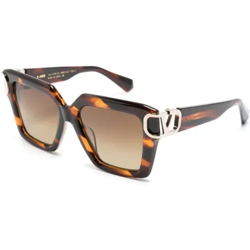 Braun/Havanna Sonnenbrille, vielseitig und stilvoll,VLS107 D Sunglasses - Valentino - Modalova