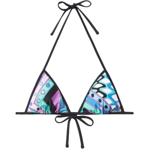 Clear Triangle Bikini Top , female, Sizes: L, M - EMILIO PUCCI - Modalova