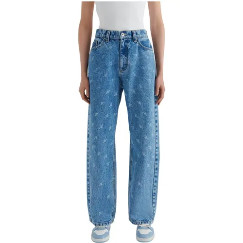 Signature A Laser-Faded Straight-Leg Jeans , Damen, Größe: W29 - Axel Arigato - Modalova