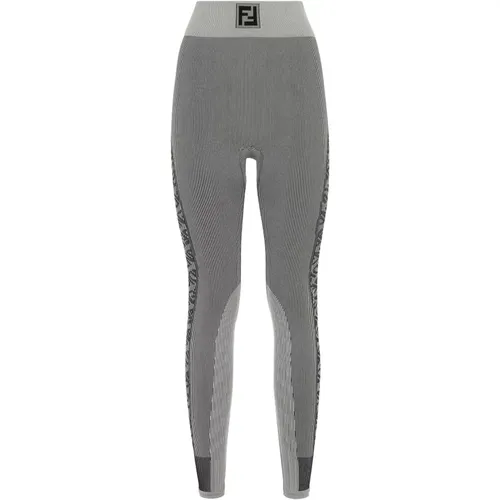 Technical Logo Leggings , female, Sizes: S - Fendi - Modalova