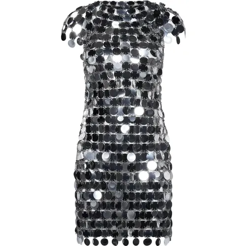 Silver Short Dresses Collection , female, Sizes: S, XS - Paco Rabanne - Modalova