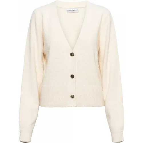 Fancy Knit Long Sleeve Vest , female, Sizes: 3XL, 2XL - &Co Woman - Modalova