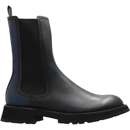 Navy Blue and Chelsea Boots , male, Sizes: 8 UK - alexander mcqueen - Modalova
