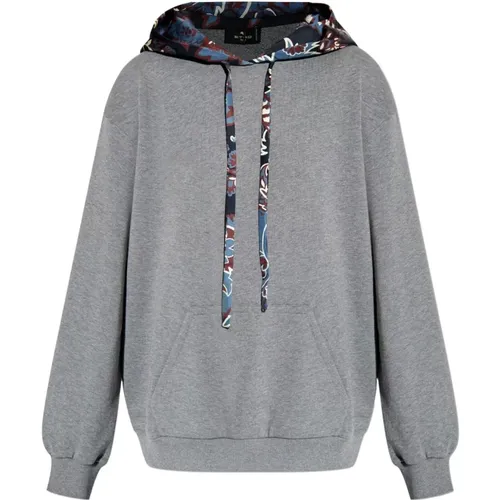 Cut Sew Hoodies in Grau , Damen, Größe: S - ETRO - Modalova