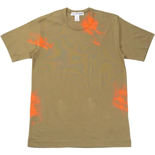 Handgemachtes Baumwoll-Splash-Grafik-T-Shirt , Herren, Größe: XL - Comme des Garçons - Modalova