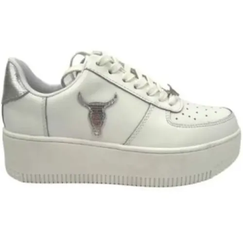 Leather Women`s Sneakers with Logo - Size 40 , female, Sizes: 4 UK - Windsor Smith - Modalova