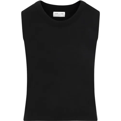 Wool Tank Top , female, Sizes: S - Saint Laurent - Modalova