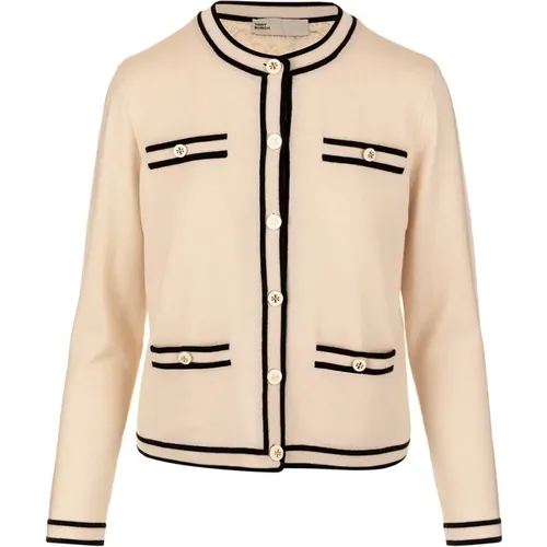 Kendra Cardigan - High-Quality Layering Elegance , female, Sizes: L, M, S - TORY BURCH - Modalova