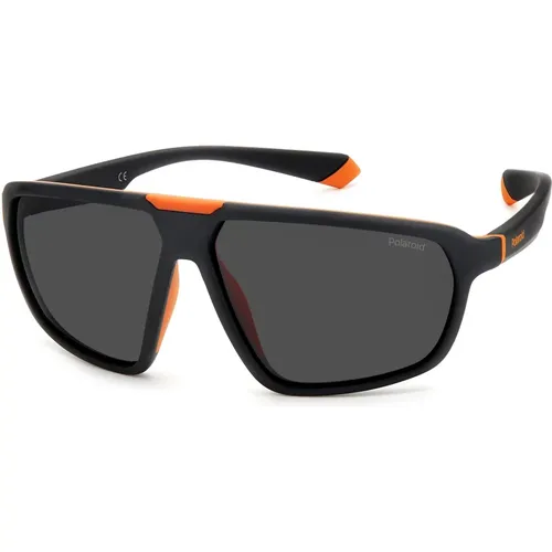 Matt Schwarz Orange Sonnenbrille , unisex, Größe: 61 MM - Polaroid - Modalova