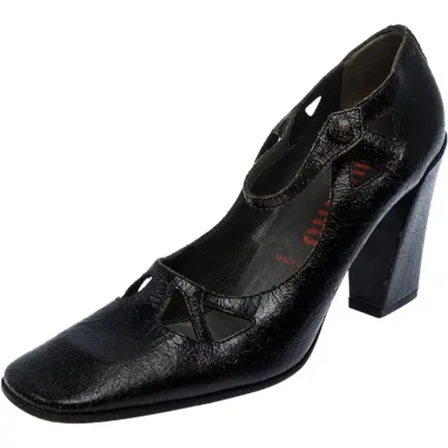 Pre-owned Leder Heels , Damen, Größe: 37 1/2 EU - Miu Miu Pre-owned - Modalova