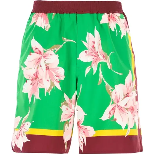 Bermuda Shorts mit Blumenmuster - Valentino - Modalova