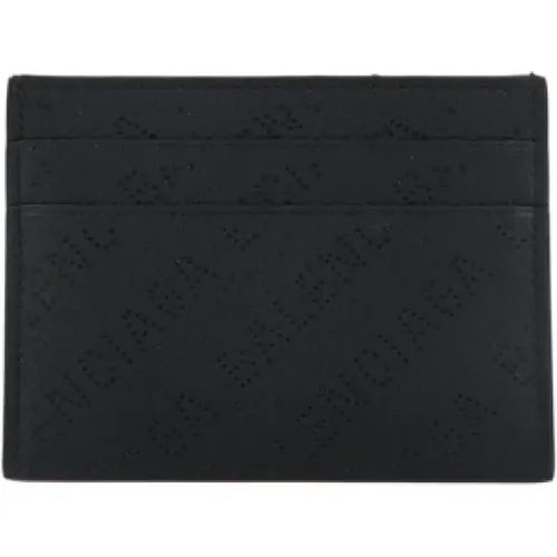 Schwarze Leder-Kreditkartenbrieftasche , Herren, Größe: ONE Size - Balenciaga - Modalova
