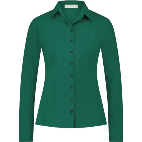 Elegante Grüne Bluse , Damen, Größe: 2XS - Jane Lushka - Modalova