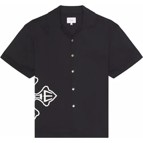 Cross Logo Snap Shirt in Schwarz - Rhude - Modalova