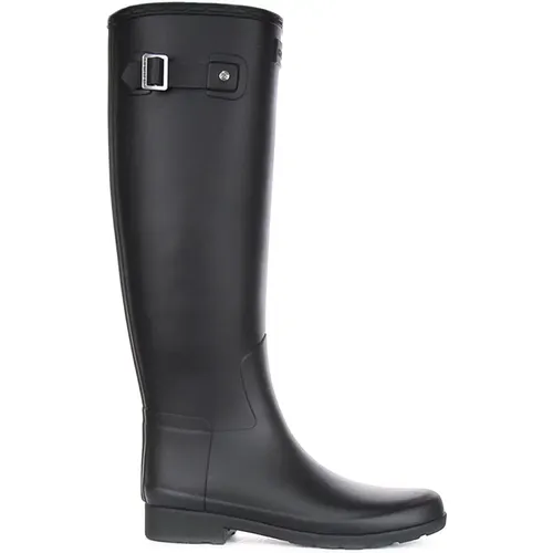 Stylish Tall Wellies in Navy , female, Sizes: 6 UK, 7 UK, 5 UK - Hunter - Modalova