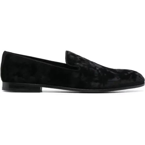 Samt-Loafer für Herren , Herren, Größe: 43 1/2 EU - Dolce & Gabbana - Modalova