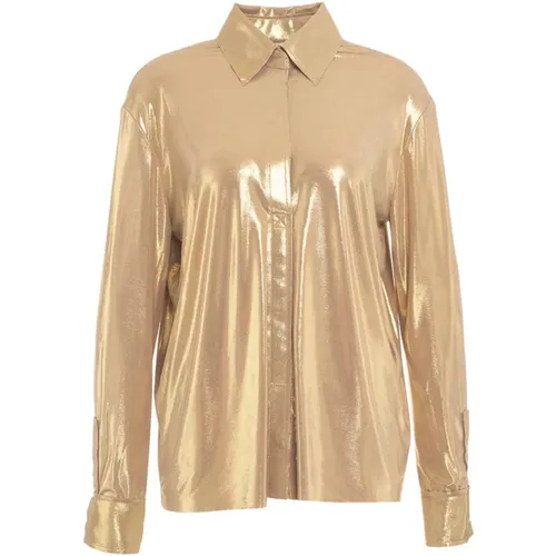 Women's Clothing Shirts Gold Ss24 , female, Sizes: L, S, XS, M - Norma Kamali - Modalova