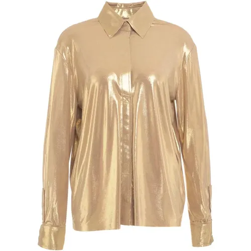 Womens Clothing Shirts Gold Ss24 , female, Sizes: S, M - Norma Kamali - Modalova