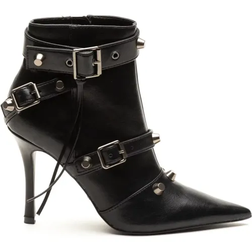 Schwarze Absatzstiefel für Frauen , Damen, Größe: 37 1/2 EU - Steve Madden - Modalova