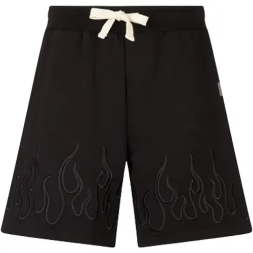 Flame Embroidered Shorts , male, Sizes: M, XL, L, S - Vision OF Super - Modalova