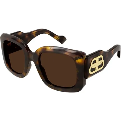 Havana/ Sunglasses , female, Sizes: 53 MM - Balenciaga - Modalova