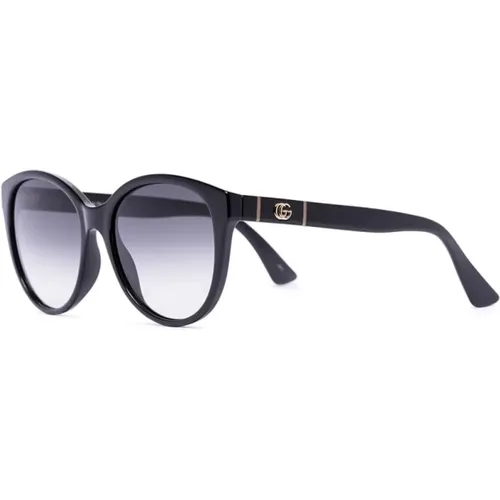 Schwarze Sonnenbrille Stilvoll Alltagstauglich , Damen, Größe: 56 MM - Gucci - Modalova