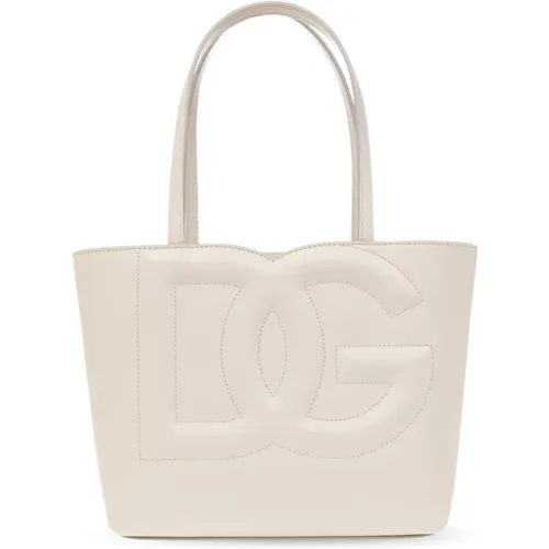 Shopper bag with logo , female, Sizes: ONE SIZE - Dolce & Gabbana - Modalova