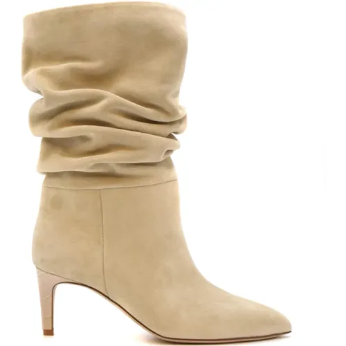Leather Heeled Boots for Fashion-Forward Women , female, Sizes: 2 1/2 UK - Paris Texas - Modalova