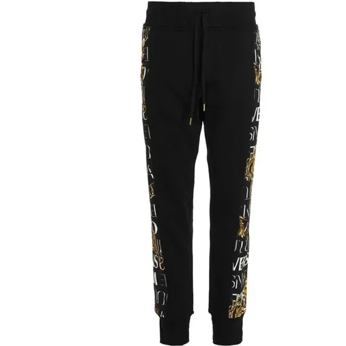 Schwarze Sweatpants für Männer , Herren, Größe: M - Versace Jeans Couture - Modalova