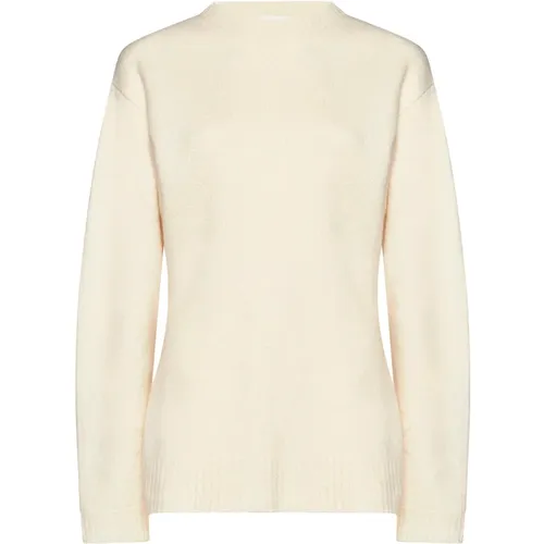 Ivory White Wool Knit Sweater , female, Sizes: S, XS - Jil Sander - Modalova