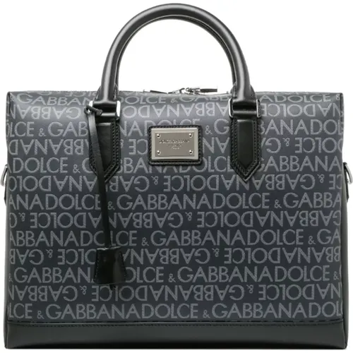 Aktentasche mit Logo-Druck - Dolce & Gabbana - Modalova