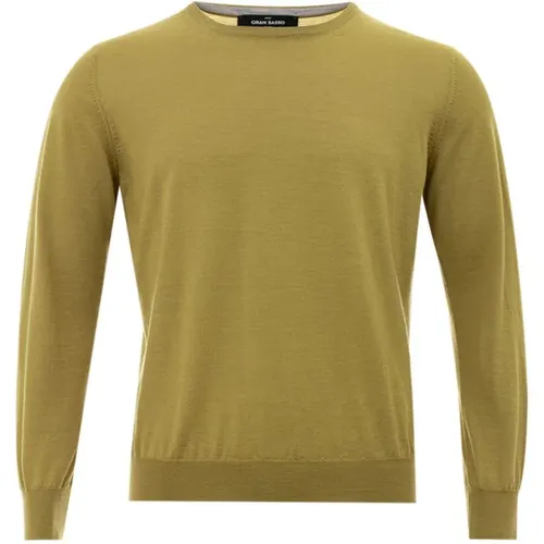 Eleganter Grüner Kaschmirpullover Herren - Gran Sasso - Modalova