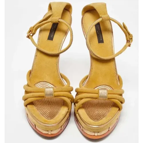 Pre-owned Suede sandals , female, Sizes: 7 UK - Louis Vuitton Vintage - Modalova