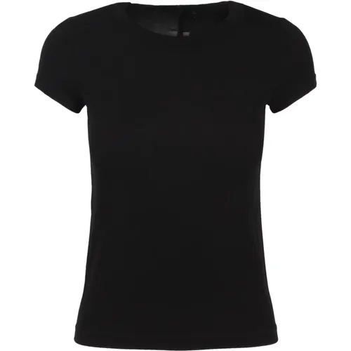 Schwarzes Cropped Level T-Shirt , Damen, Größe: XS - Rick Owens - Modalova