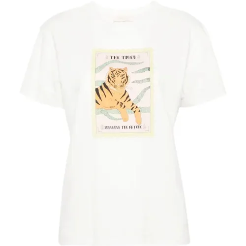 Natur Print T-Shirt , Damen, Größe: M - Twinset - Modalova