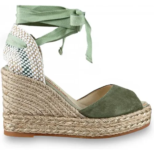 Green Sandals for Summer Outfits , female, Sizes: 5 UK, 3 UK, 9 UK, 6 UK, 4 UK, 8 UK, 7 UK - Espadrilles - Modalova