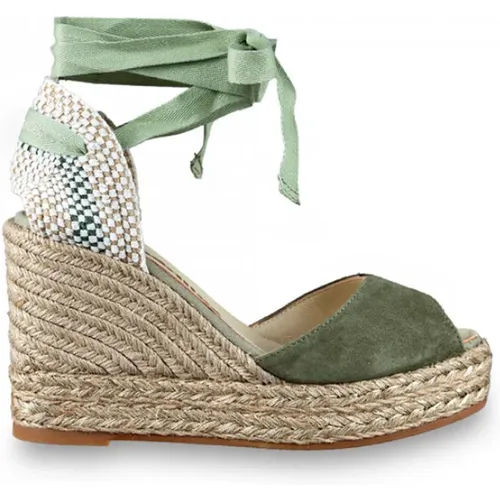 Green Sandals for Summer Outfits , female, Sizes: 7 UK - Espadrilles - Modalova