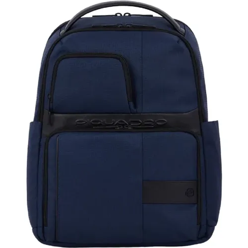 Blaue Eimer-Tasche Rucksack mit technischen Funktionen - Piquadro - Modalova