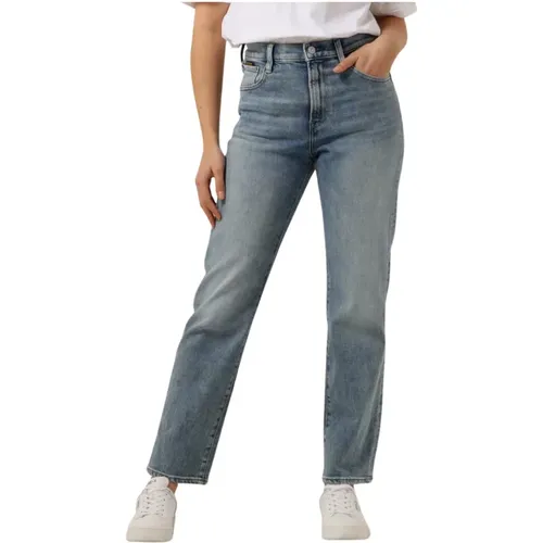 Hohe Gerades Jeans in Hellblau , Damen, Größe: W26 L32 - G-Star - Modalova
