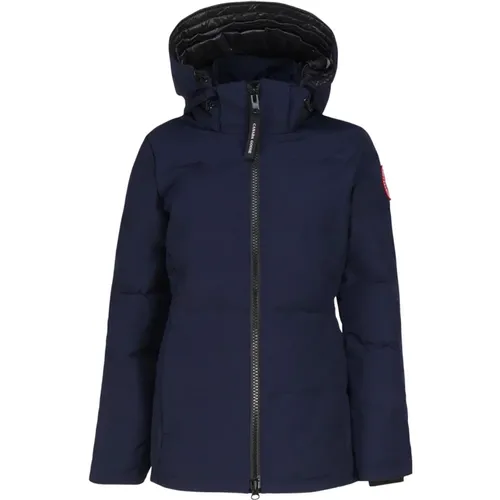 Blaue Jacke aus recyceltem Polyester mit verstellbarer Kapuze - Canada Goose - Modalova