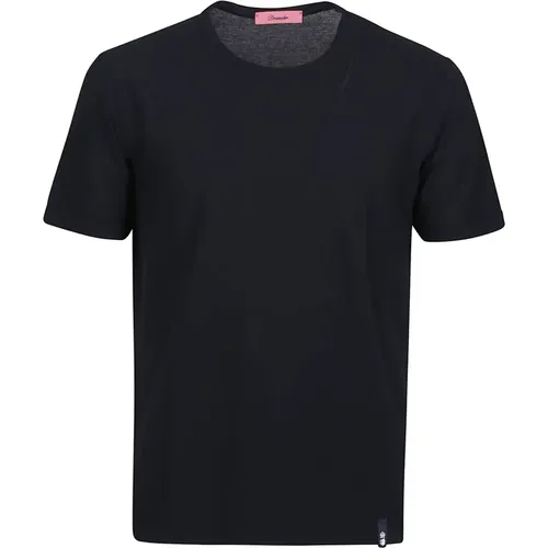 T-Shirts,Peonia Baumwoll T-Shirt,Hellblaues Baumwoll-T-Shirt für Männer - Drumohr - Modalova