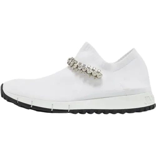 Pre-owned Knit sneakers , female, Sizes: 3 UK - Jimmy Choo Pre-owned - Modalova