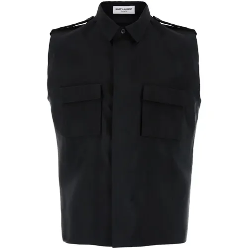 Shirts Look 21 , male, Sizes: XL - Saint Laurent - Modalova