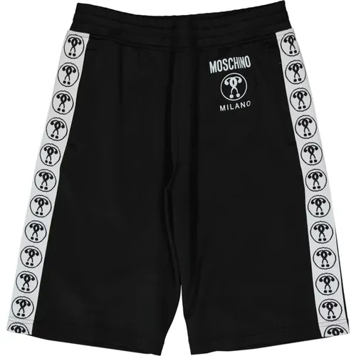Couture Contrasting Band Shorts , male, Sizes: M, L, S - Moschino - Modalova