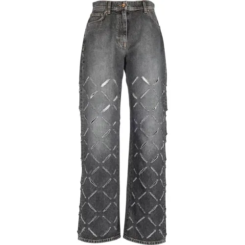 Schwarze Jeanshose - Oversized Fit - Alle Temperaturen - 100% Baumwolle - Versace - Modalova
