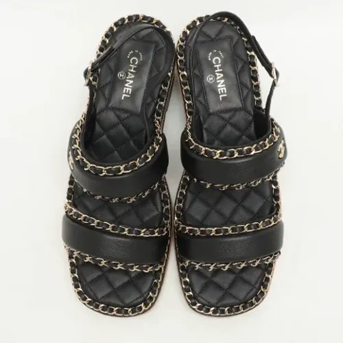 Pre-owned Leather sandals , female, Sizes: 7 UK - Chanel Vintage - Modalova