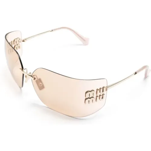 MU 54Ys Zvn20F Sonnenbrillen , Damen, Größe: ONE Size - Miu Miu - Modalova